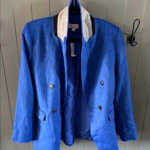 LOFT Royal Blue Double-Breasted Blazer